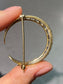 Antique 18K Gold Platinum 2.80 CTW Diamond Crescent Brooch