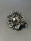 French Victorian Silver and 18K Gold Diamond Flower Brooch