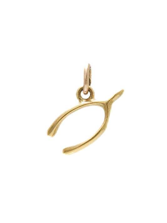 Vintage 14K Gold Wishbone Charm