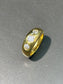 14K Gold Three Stone Gypsy Ring