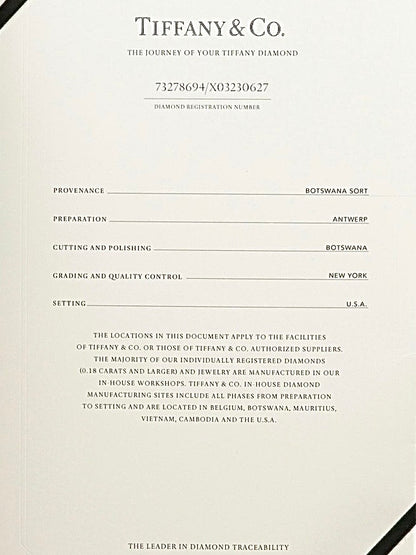 Tiffany & Co. 18K Gold 0.80 CTW Diamond Solitaire Ring