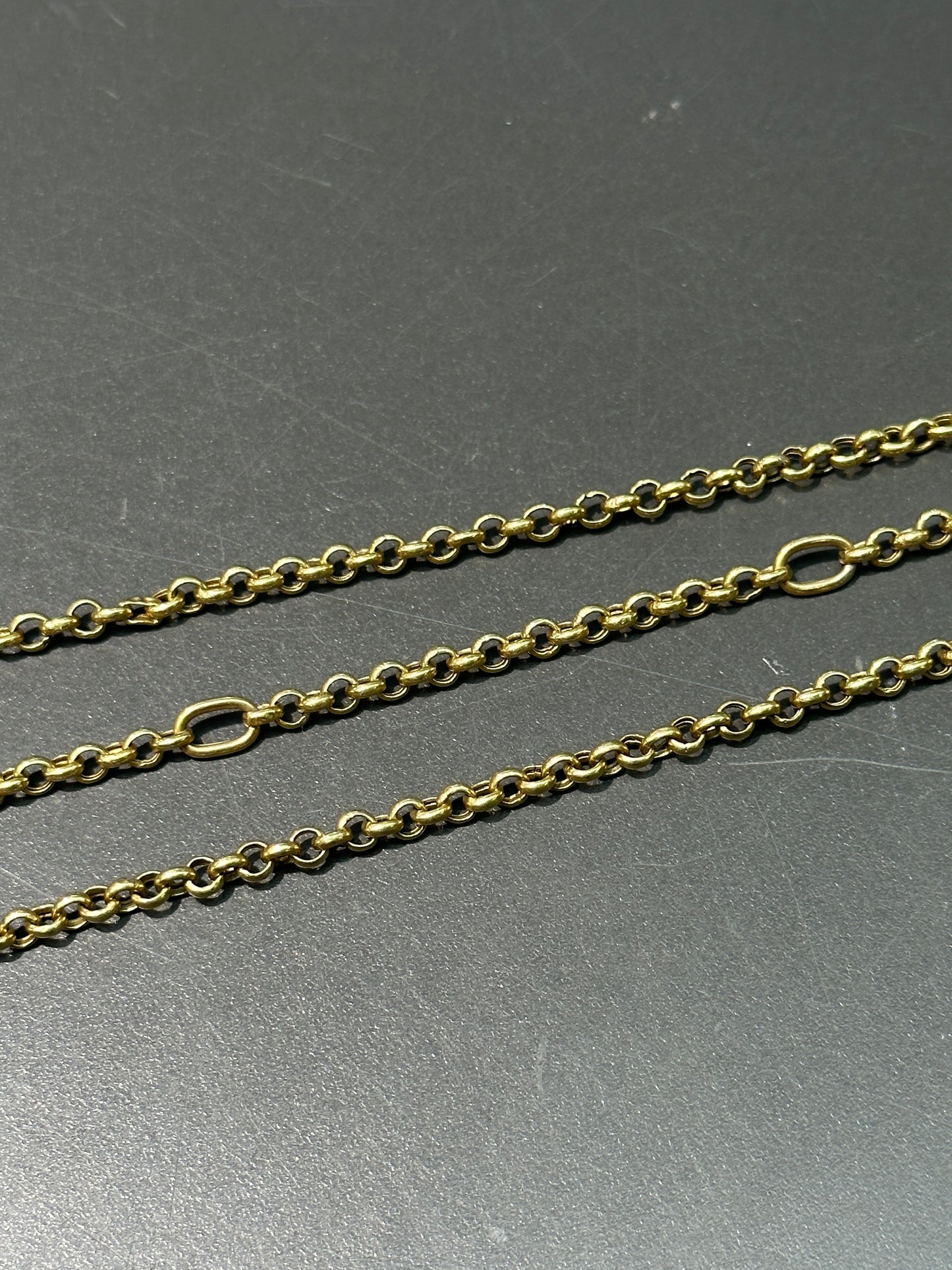 18K Gold Rollo Chain Necklace hi