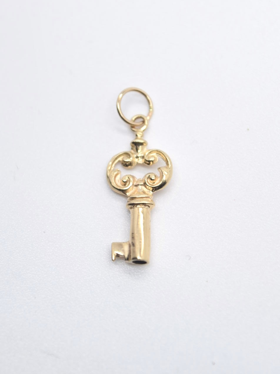 Victorian 14K Gold Key Charm