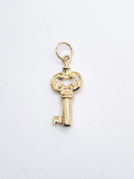 Victorian 14K Gold Key Charm