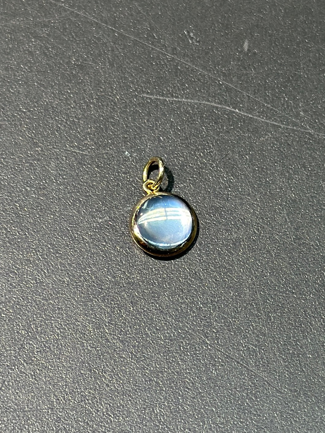 Art Deco 14K Gold Moonstone Conversion Pendant