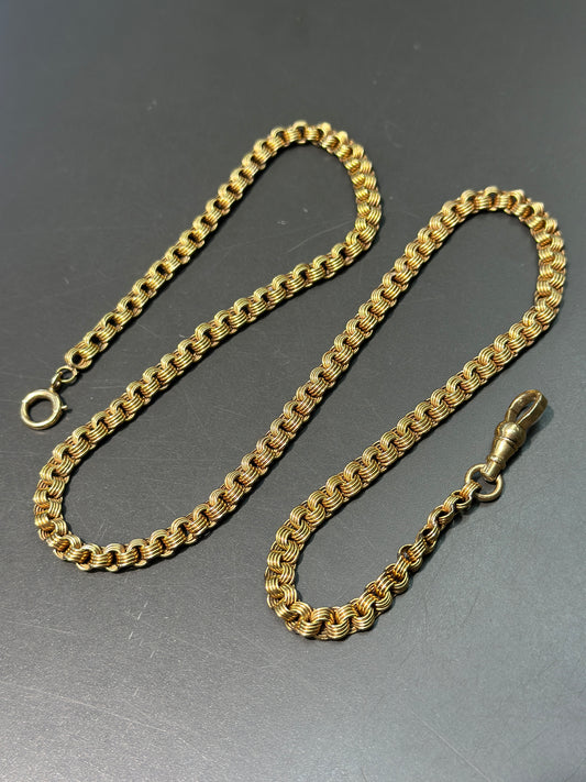 Victorian 14K Gold Russian Watch Chain