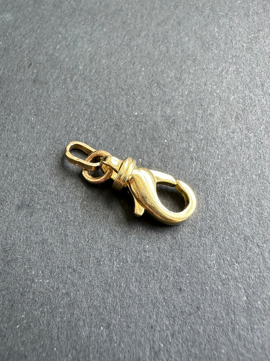 Vintage 18K Gold Carabiner Charm Holder