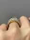 Vintage 18K Yellow Gold 1.57 CTW Diamond Emerald Bombé Ring