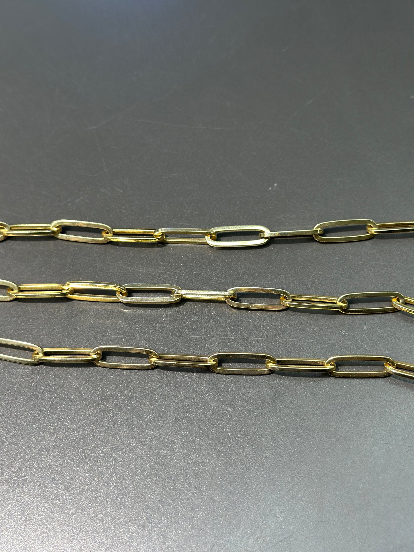 14K Gold Solid Biker Chain Link Necklace