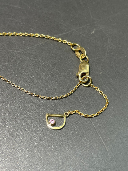 18K Yellow Gold 0.08 CTW Diamond Arrow Necklace
