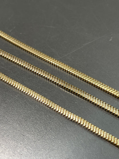 Vintage 10K Gold Snake Watch Chain Necklace