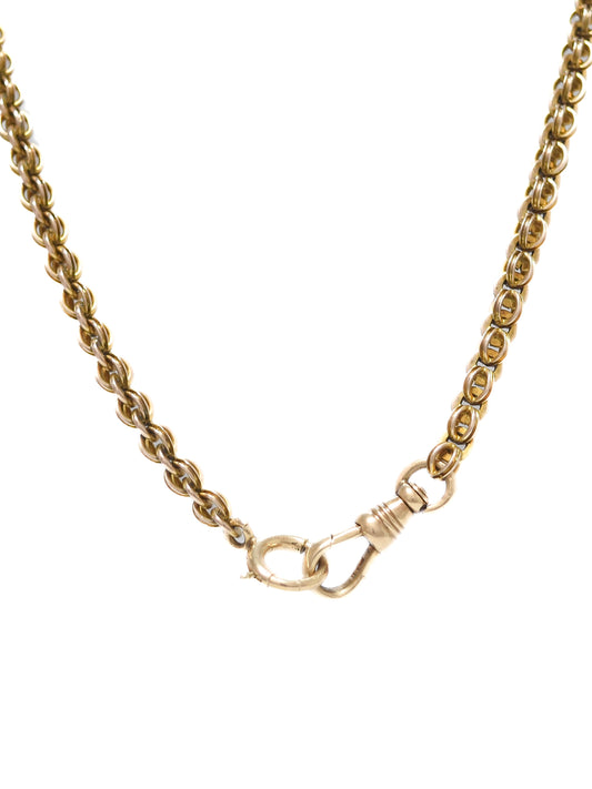 Antique 14K Gold Fancy Link Watch Chain 22.25 inches