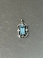 Antique Platinum Aquamarine Diamond Charm