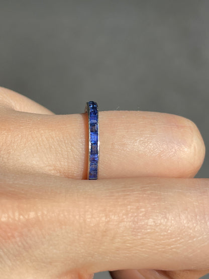 Antique French Platinum Sapphire Band Ring