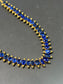 24K Gold Graduated Natural Sapphire Necklace