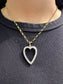 Platinum 0.9 CTW Diamond Open Heart Pendant