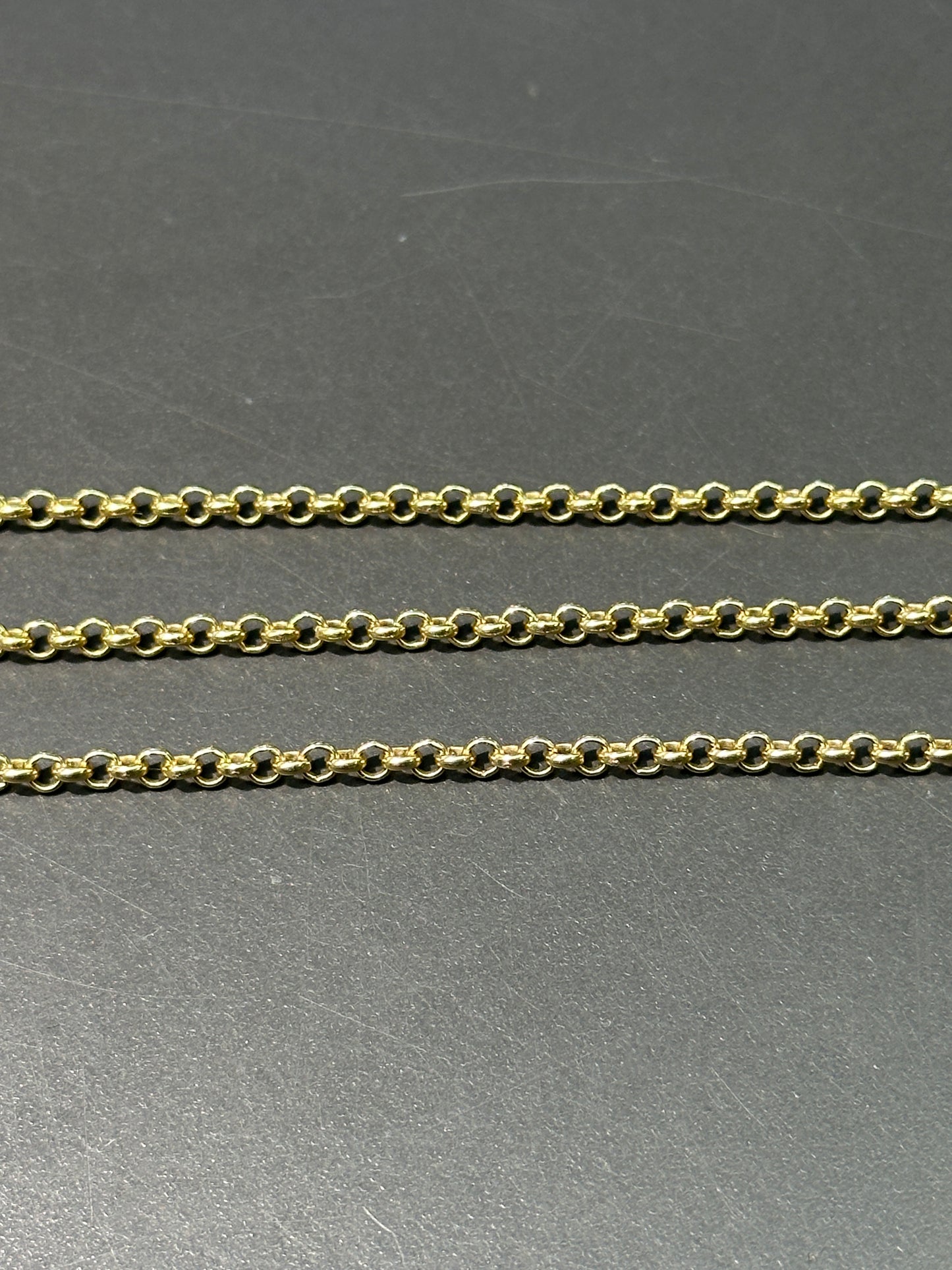 14K Yellow Gold 2.5 mm Solid Rollo Link Necklace 20.0 inch