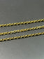 14K Yellow Gold 3.0 mm Solid Biker Link Necklace 18.5 inch