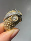 Vintage 14K Yellow Gold 0.65 CTW Diamond Owl Ring