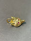 Antique 14K Yellow Gold Ruby Fox Charm