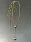 18K Yellow Gold 0.45 CTW Diamond Bezel Lariat Necklace