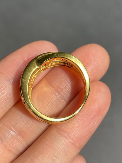 18K Gold Multi-Color Sapphire Diamond Ring