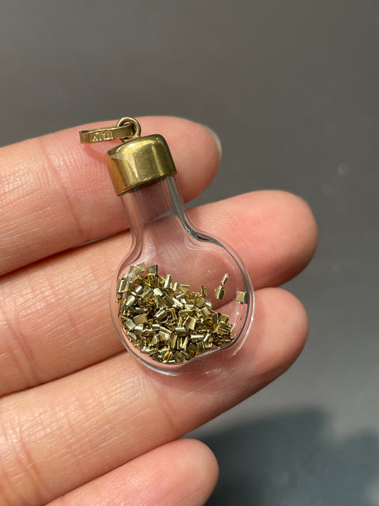 Vintage 14K Yellow Gold Gold Shaving Bottle Charm Pendant