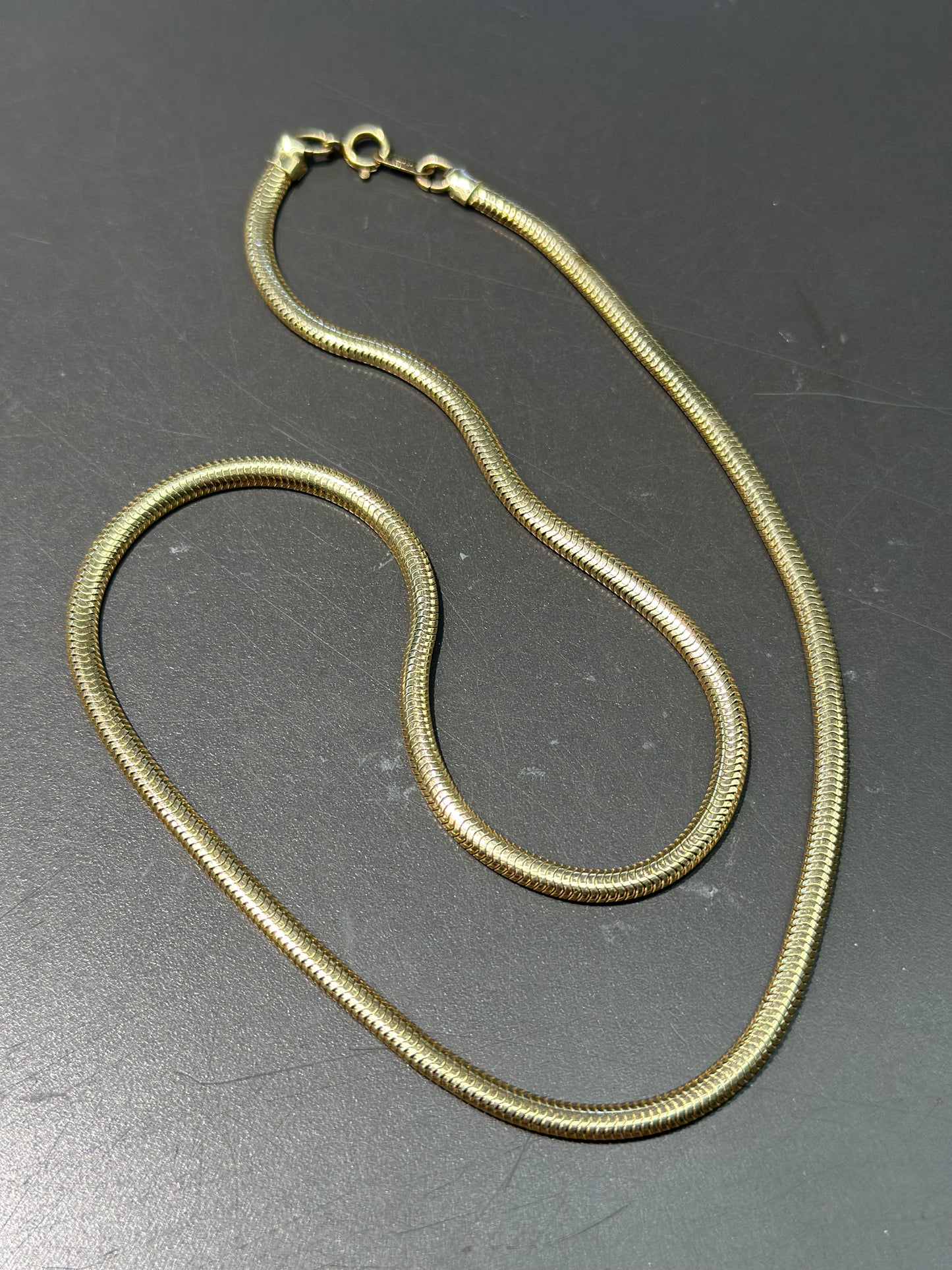 Vintage 14K Gold Snake Chain Necklace