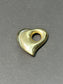 14K Gold Brushed Finish Hollow Puffy Heart Charm