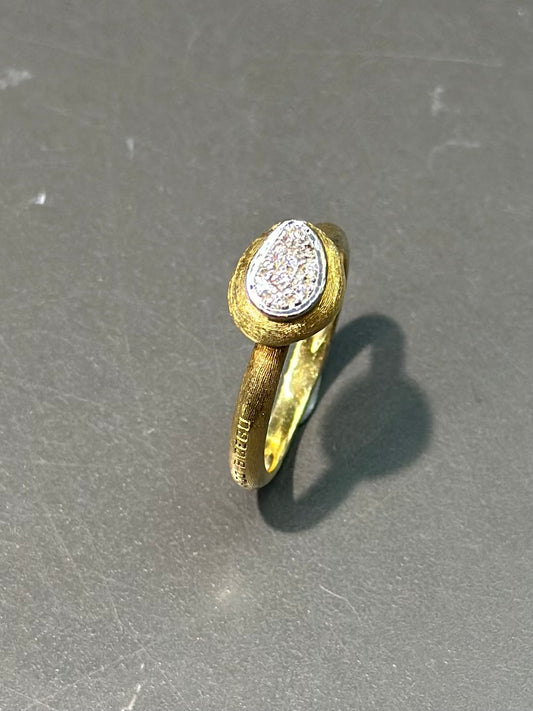 Marco Bicego 18K 金五彩斑斓 Isola 钻石戒指 尺寸 7