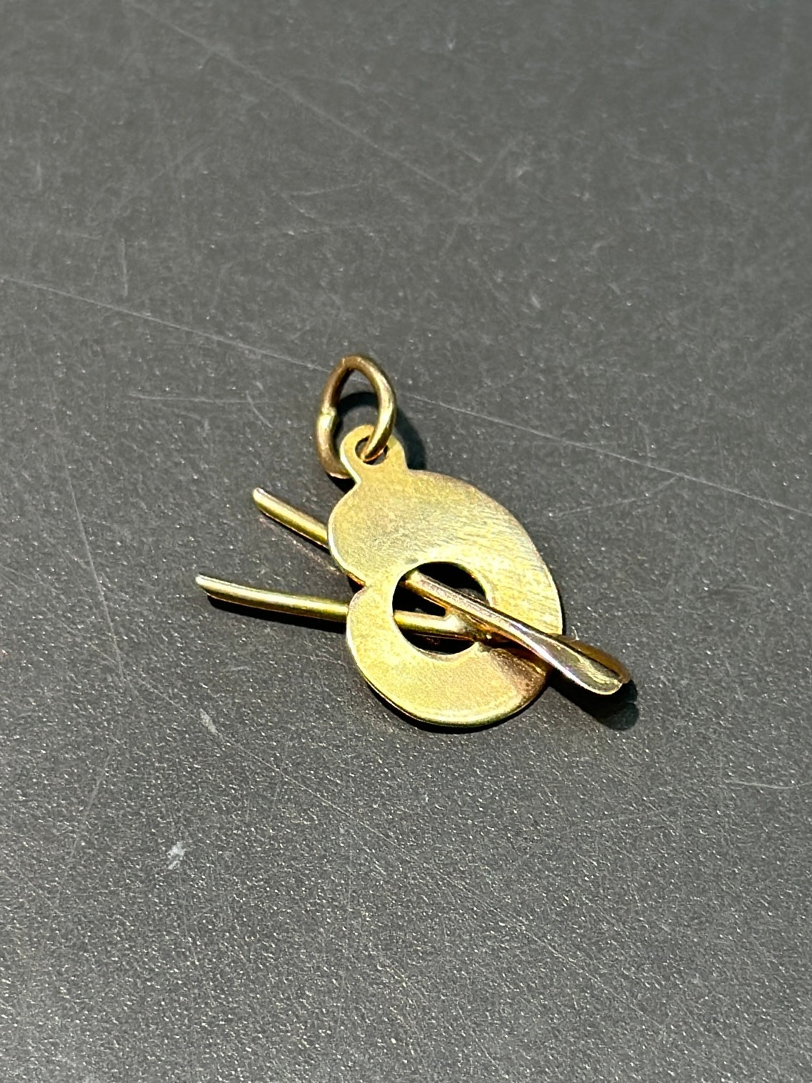 Vintage 18K Gold Paint Palette Charm