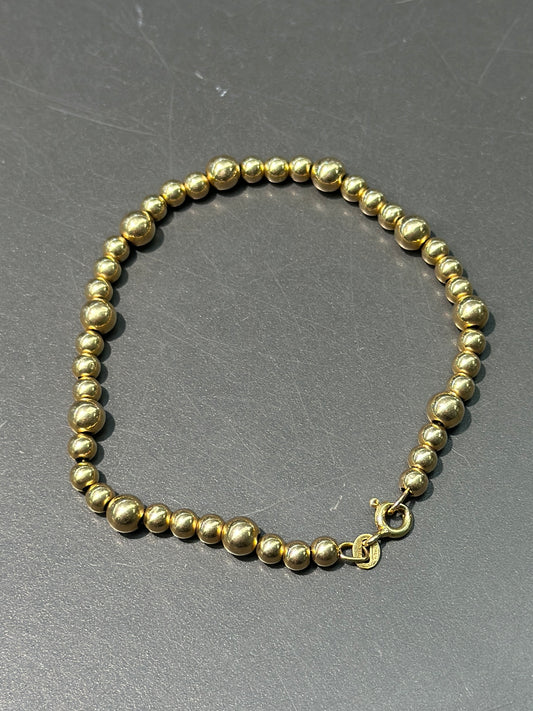 Vintage 14K Gold Bead Bracelet