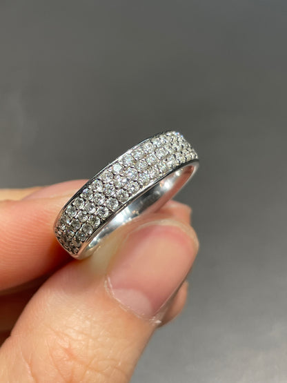14K Gold 0.75 CTW Diamond Pave Ring Band