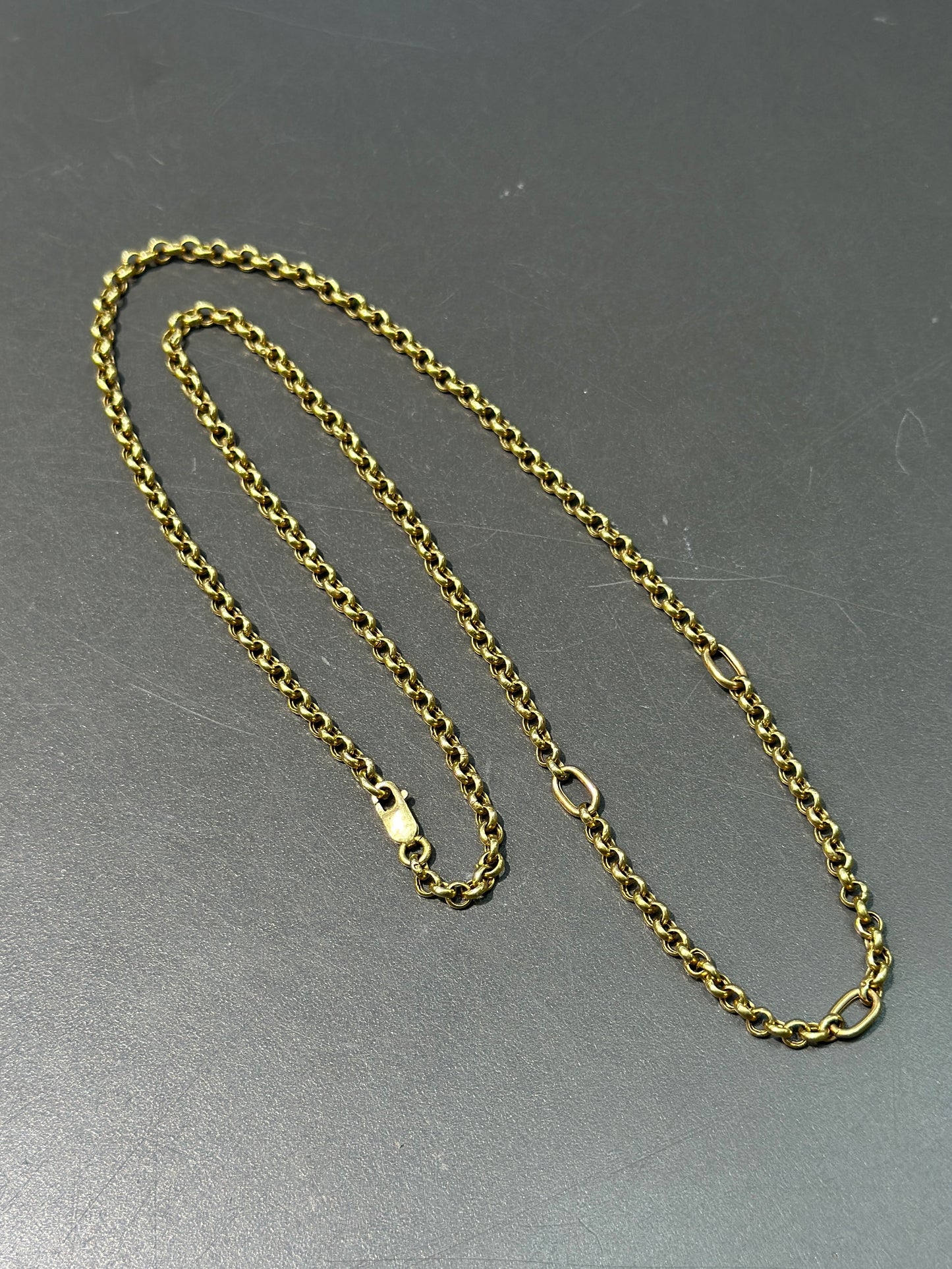 18K Gold Rollo Chain Necklace hi