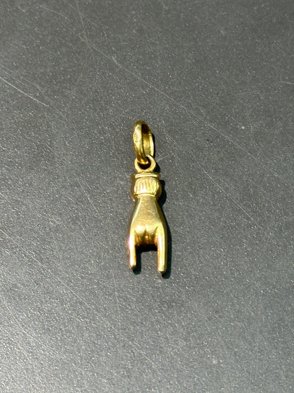 复古 18K 金镂空摇滚吊饰
