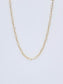 14K Gold Hollow Paper Clip Chain Necklace 18.0”