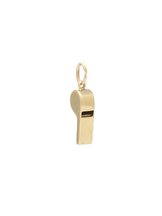 Vintage 14K Gold Mini Working Whistle Charm