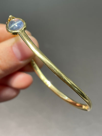 Georg Jensen 18K Gold Torun Ceylon Moonstone Bangle Bracelet