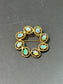 broche circulaire vintage en or 14 carats avec opale