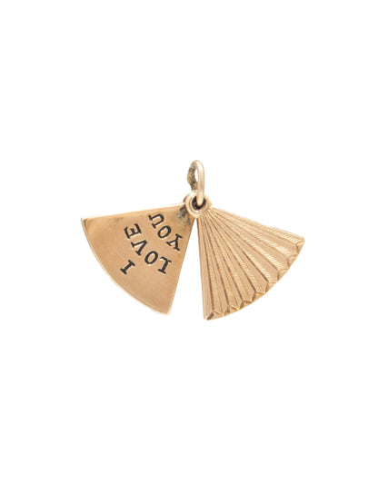 Vintage 14K Gold “I Love You” Fan Charm