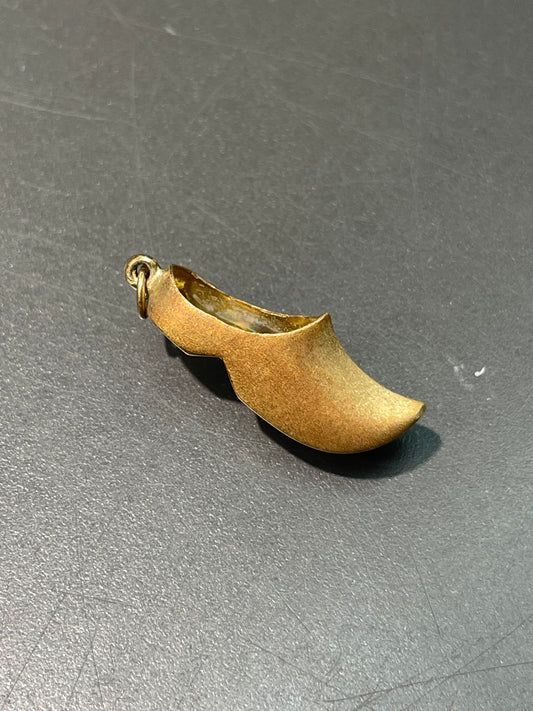 Vintage 14K Yellow Gold Dutch Clog Charm Pendant