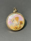 Antique 14K Gold Double Sided Butterfly Mother Pearl Pendant