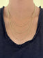 14K Gold Mini Paper Clip Chain Necklaces