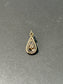 Art Deco 14K Gold Diamond Filigree Drop Shape Charm