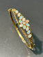 Vintage 14K Gold Opal Cluster Bangle Bracelet