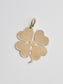 Vintage 14K Gold Large Clover Pendant