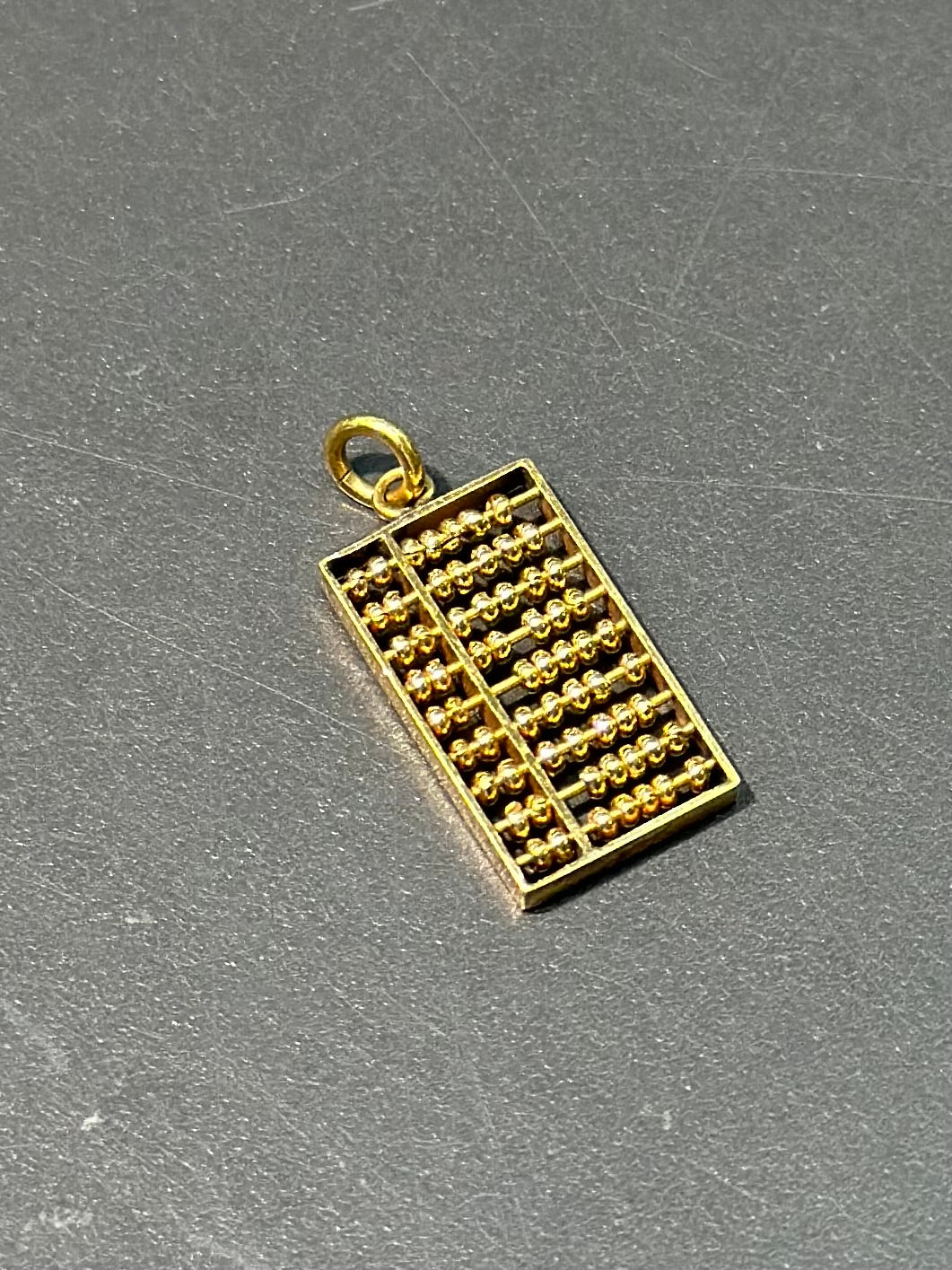 Vintage 14K Gold Articulated Abacus Charm