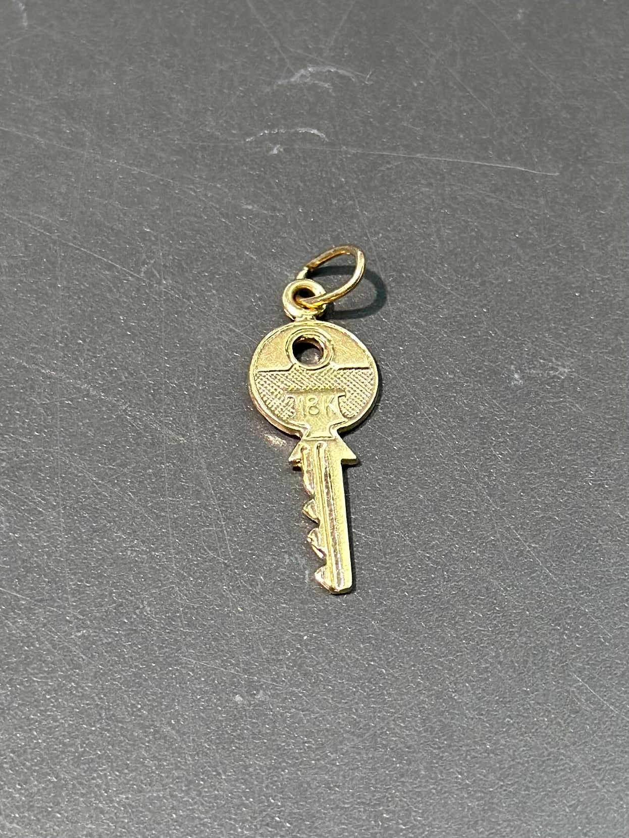 Vintage 18K Gold Key Charm