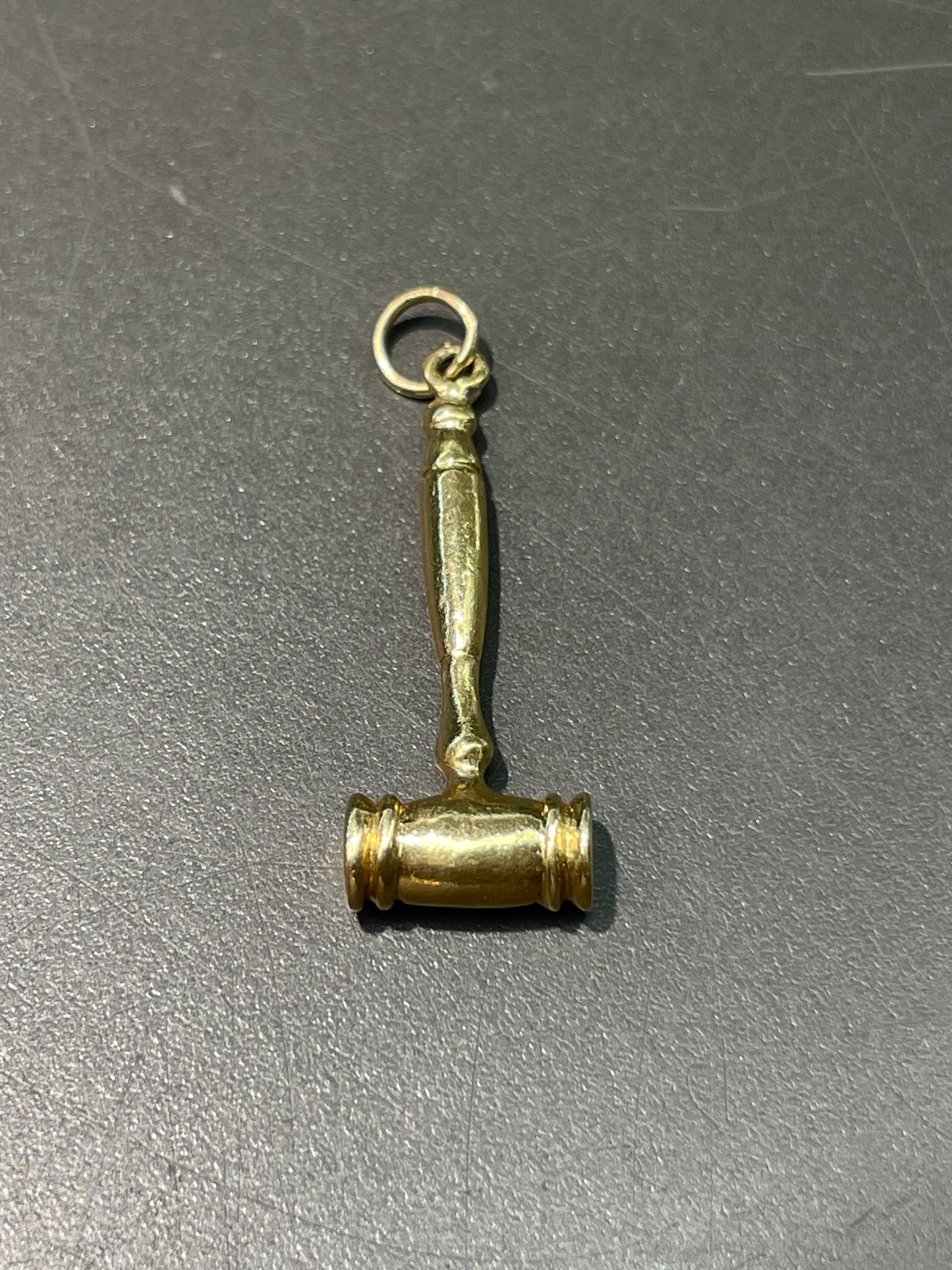 Vintage 14K Yellow Gold Solid Gavel Charm