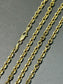 14K Yellow Gold 4.0 mm Solid Biker Link Necklace